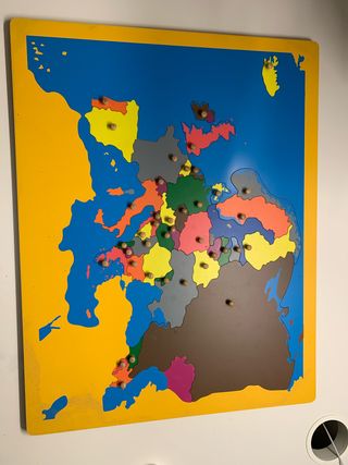 Puzzle mapa Europa | Colores vivos