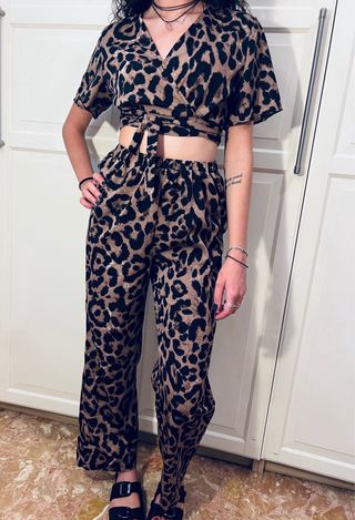 Completo Leopardo: Top & Pantaloni