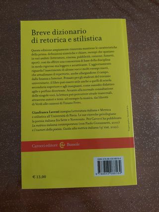 Breve Dizionario Di Retorica E Stilistica