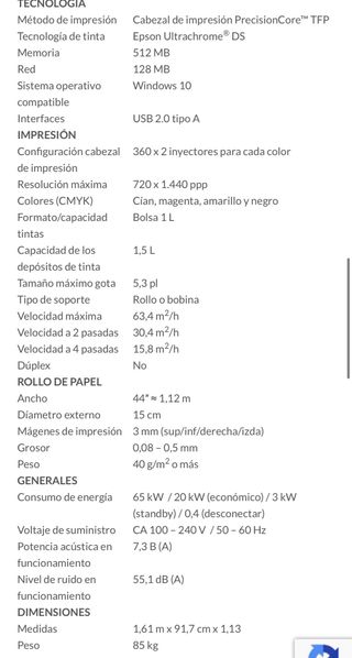 Epson SureColor SC-F6300: Impresora sublimación
