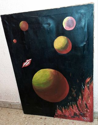 Cuadro planetas 1986 - Acrílico