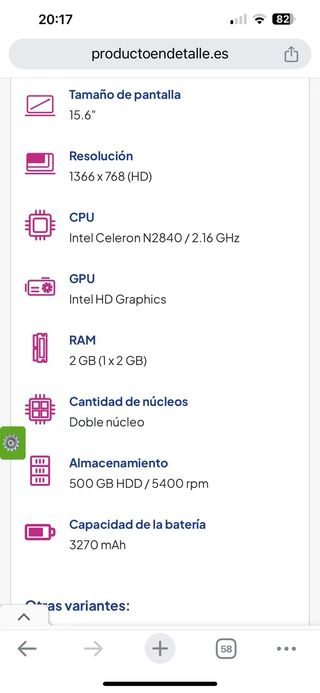 Portátil Acer negro