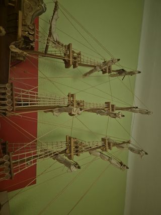 Barco velero artesanal madera