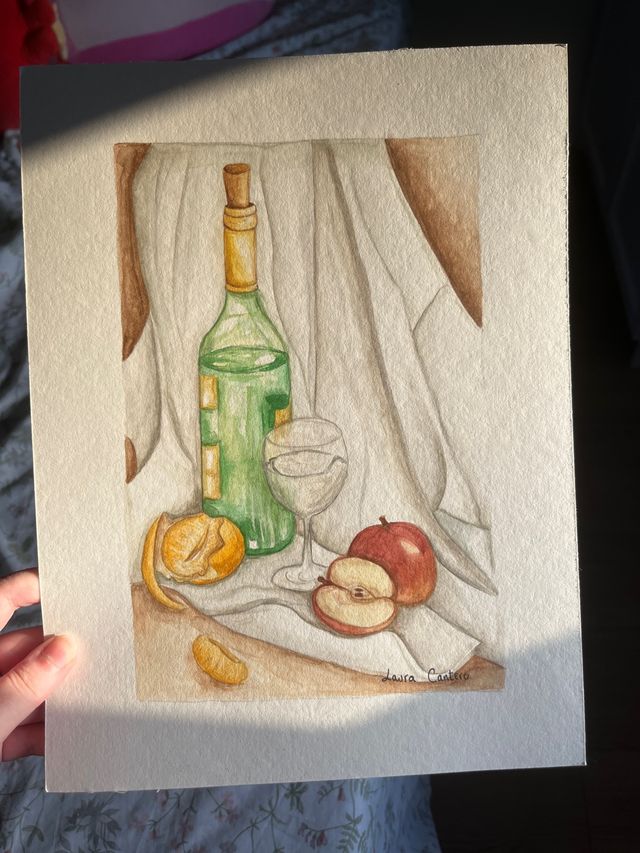 Acuarela Bodegón Frutas