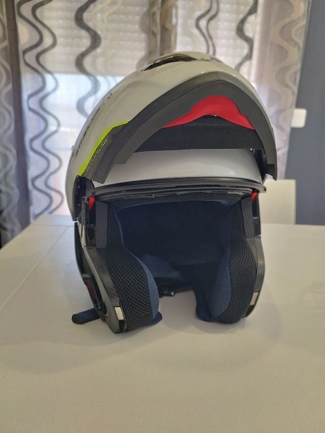 Casco moto MT Atom - Blanco/Negro Talla M