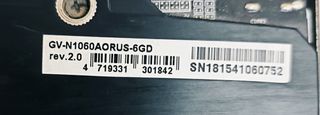 Gigabyte AORUS GTX 1060 6GB