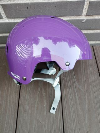 Patines Oxelo niña regulables, protecciones, casco