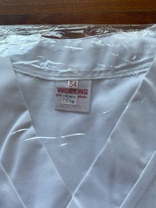 Casaca blanca sanitaria T54. Nueva