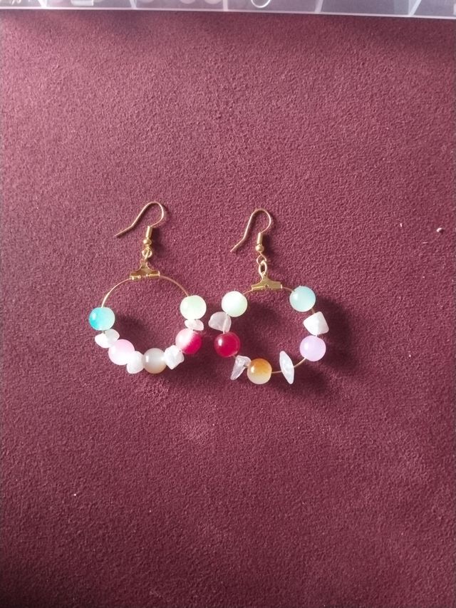 Pendientes artesanales multicolor