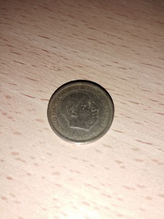 Moneda 5 pesetas España 1957