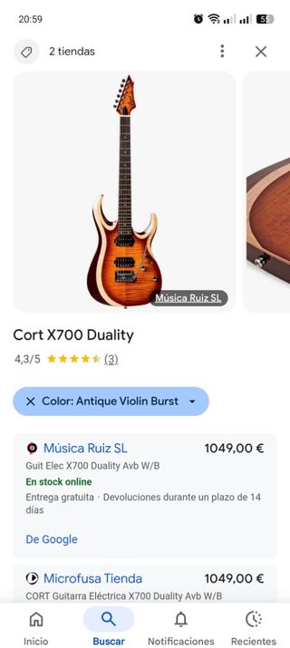 Cort X700 Duality - Antique Violin Burst