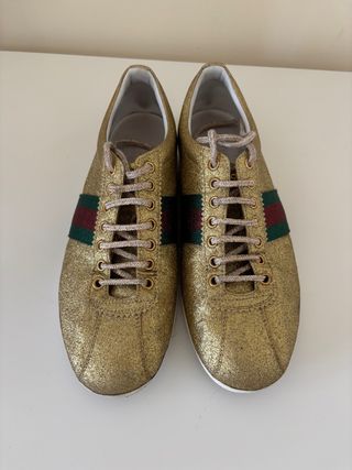 Zapatillas Gucci Bambi Dorada