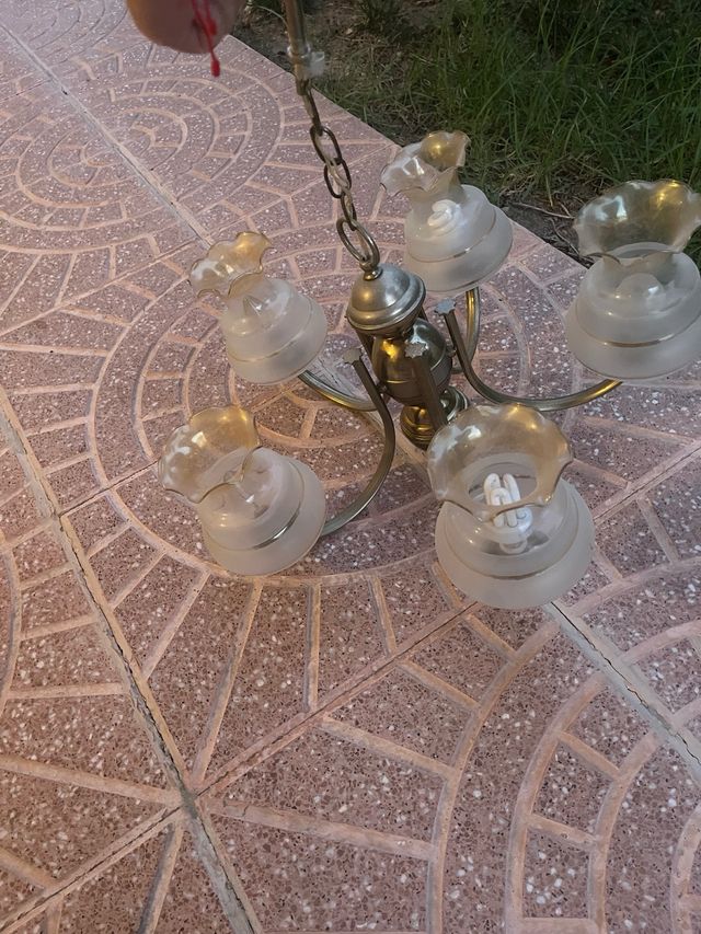 Lampara vintage 5 brazos