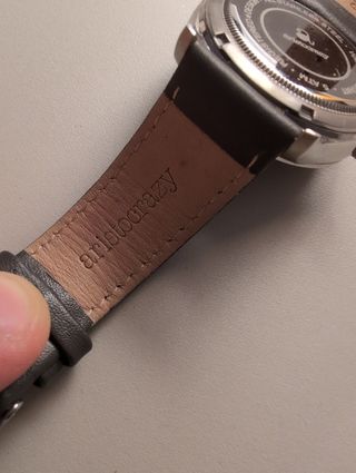 Reloj Aristocracy - Negro y Plata correa de piel