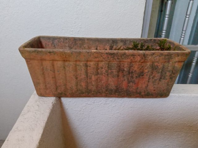 2 jardineras terracota rectangulares 4 disponibles