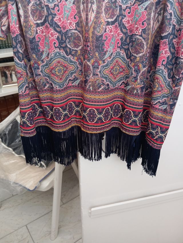 Chaqueta Sfera multicolor con flecos - Talla S