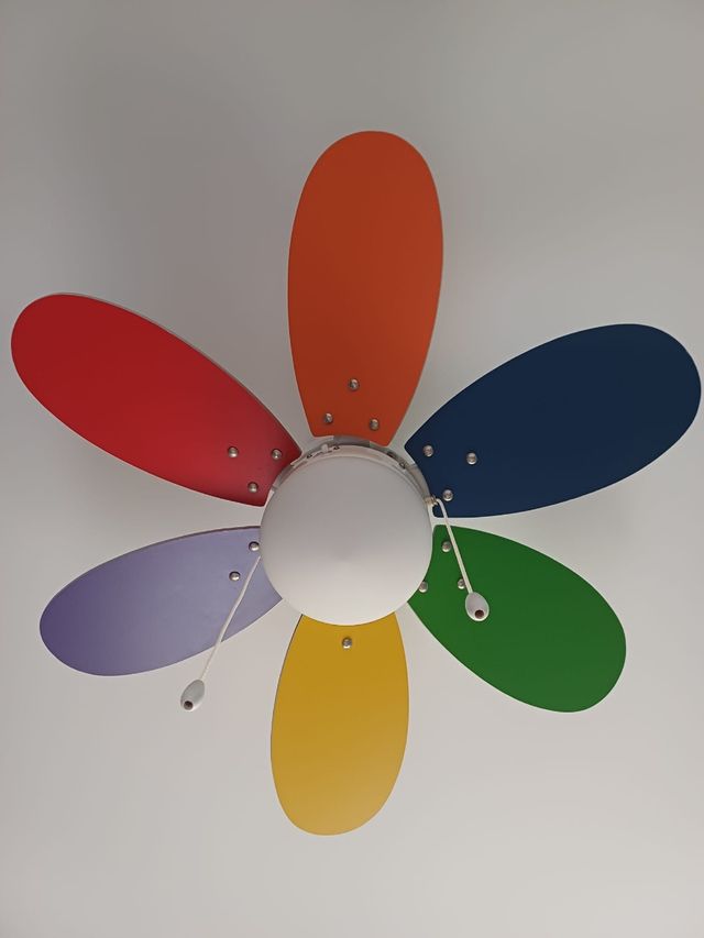 Lampara ventilador multicolor 75cm