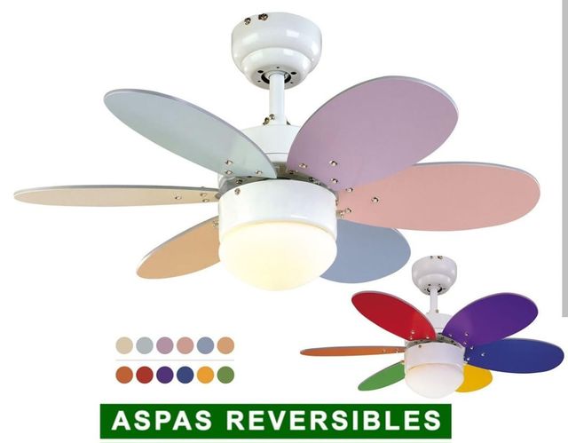 Lampara ventilador multicolor 75cm