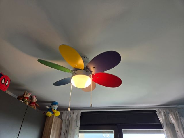 Lampara ventilador multicolor 75cm