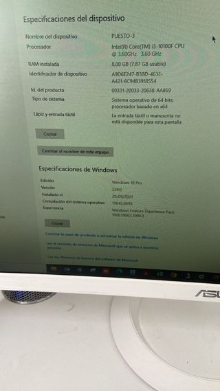 Monitor ASUS + Teclado y ratón Logitech