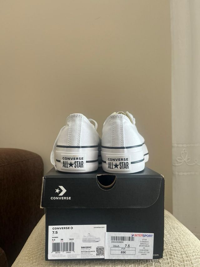 Converse blancas plataforma
