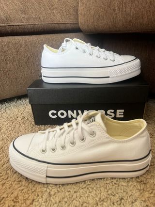 Converse blancas plataforma