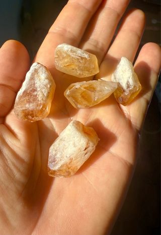 5 Cristais Citrino Naturais