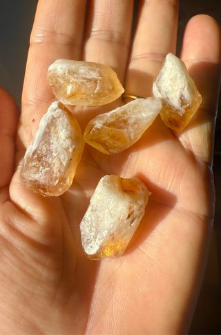 5 Cristais Citrino Naturais