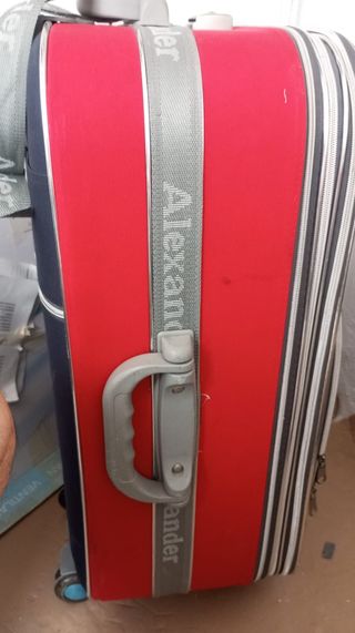 Maleta viaje Alexander Milano azul-roja