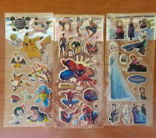 Pegatinas: Spiderman, Pokémon, Frozen