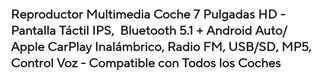 Pantalla Android Coche 7" GPS