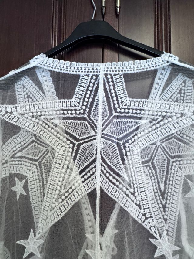 Caftán boho blanco playa/piscina 