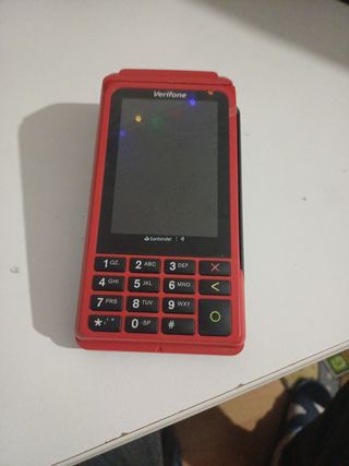 Tpv Verifone rojo - Datáfono Santander