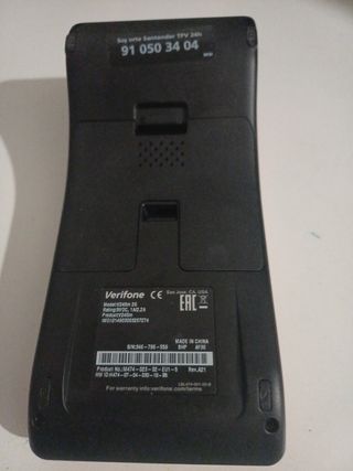 Tpv Verifone rojo - Datáfono Santander