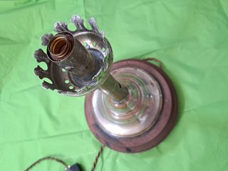 Lampada vintage metallo legno