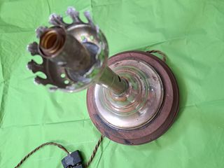 Lampada vintage metallo legno