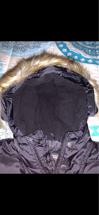 Abrigo Geograpical Norway Negro Talla 14 añosNUEVO