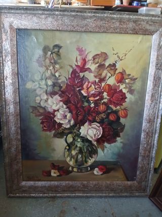 Cuadro flores - Óleo sobre lienzo