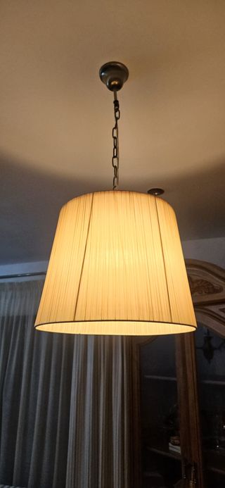Lámpara techo beige - Tela metal