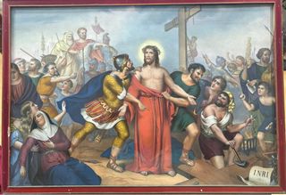 Grabado religioso antiguo (1860)