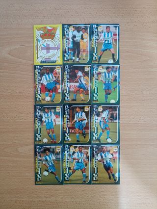 12 Cromos futbol  R.C. Deportivo año 99 Panini