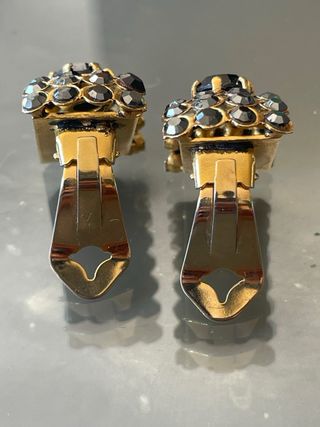 Orecchini vintage neri e oro | Gioielli