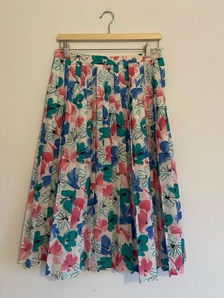 Falda plisada retro años 70