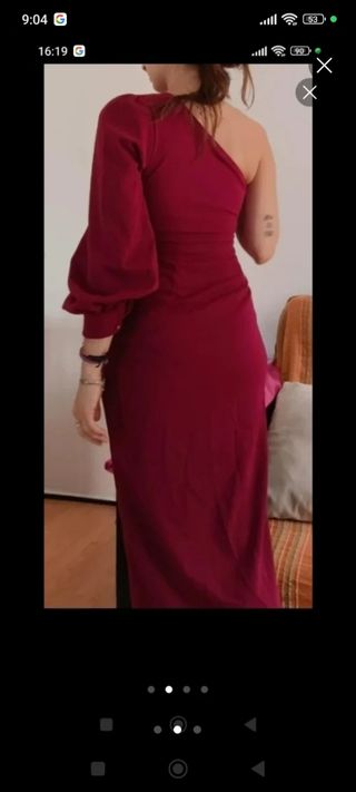 Vestido rojo fiesta largo