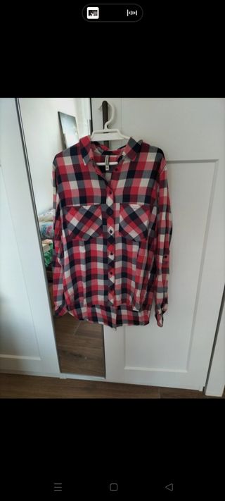 Camisa cuadros Stradivarius 