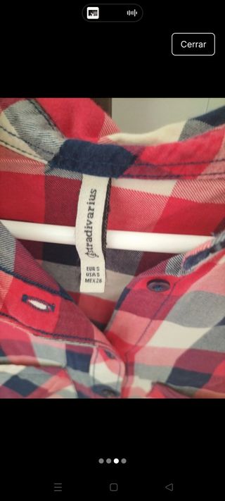 Camisa cuadros Stradivarius 