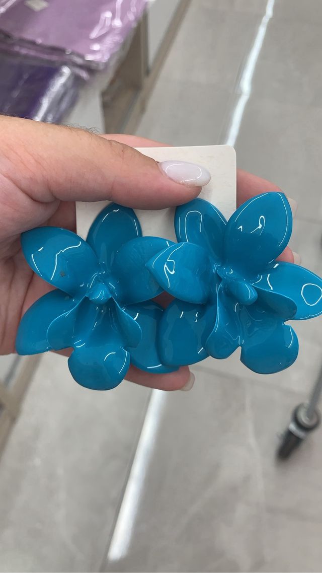 Pendientes flores exóticas