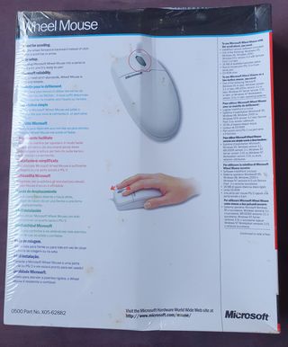 Microsoft Wheel Mouse - vintage - NOVO (selado)