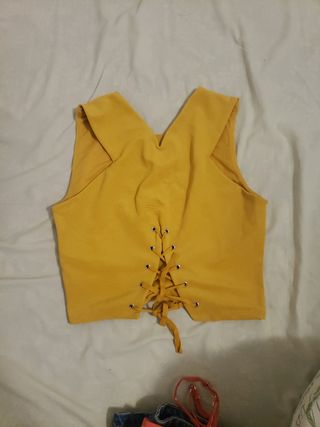 Conjunto top y falda - Rojo y Azul una bolsa de ro