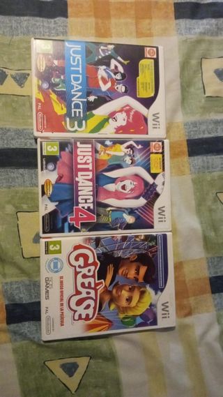Wii: Just Dance 3, 4 & Grease
